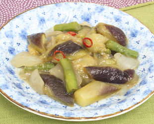 なすと玉ねぎの味噌炒め はつらつレシピ ヘルシーネットワーク