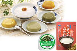 ��H�E�������E�f�U�[�g�ȂǁA���炩���̒��x�ʂɕ��ނ��ꂽ�H�i����葵���Ă��܂�