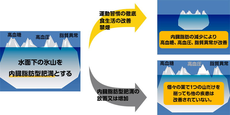 内臓脂肪肥満の放置・増加とともにリスクも増加!