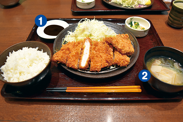 メニュー例:とんかつ定食