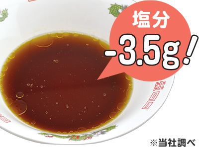 塩分-3.5g ※当社調べ