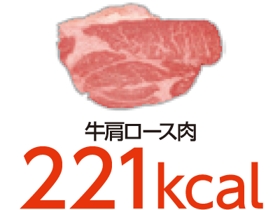 牛肩ロース肉 221kcal