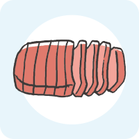 厚みのある肉は薄切りにする