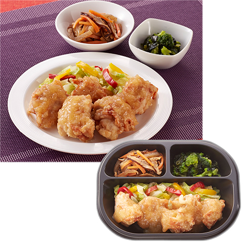 ヘルシー食堂 鶏竜田のおろしソース